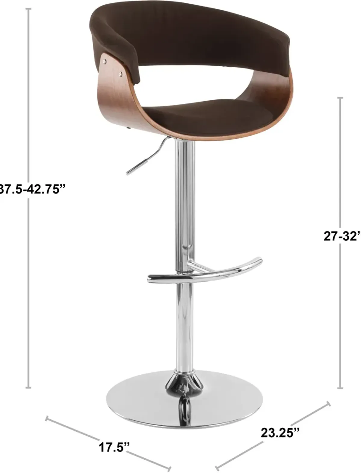 Midge Set of 2 Adjustable Bar Stools