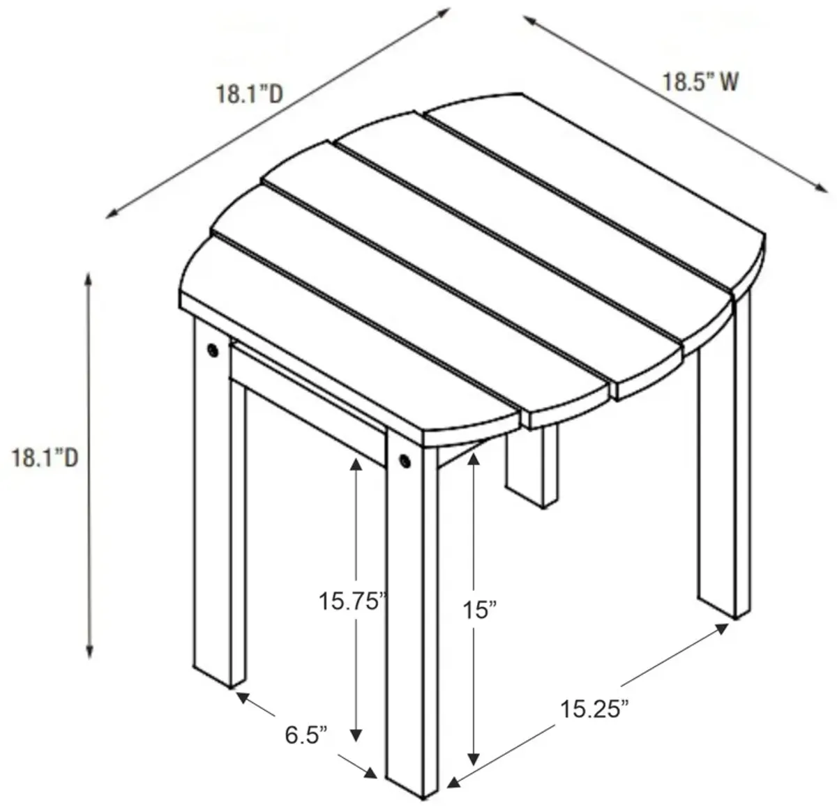 Hampton Beach Outdoor End Table - Blue