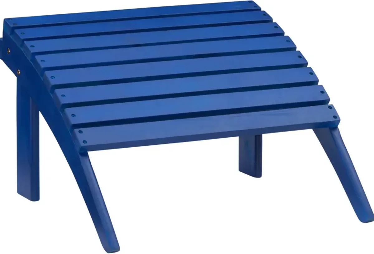 Hampton Beach Outdoor Adirondack Ottoman - Blue