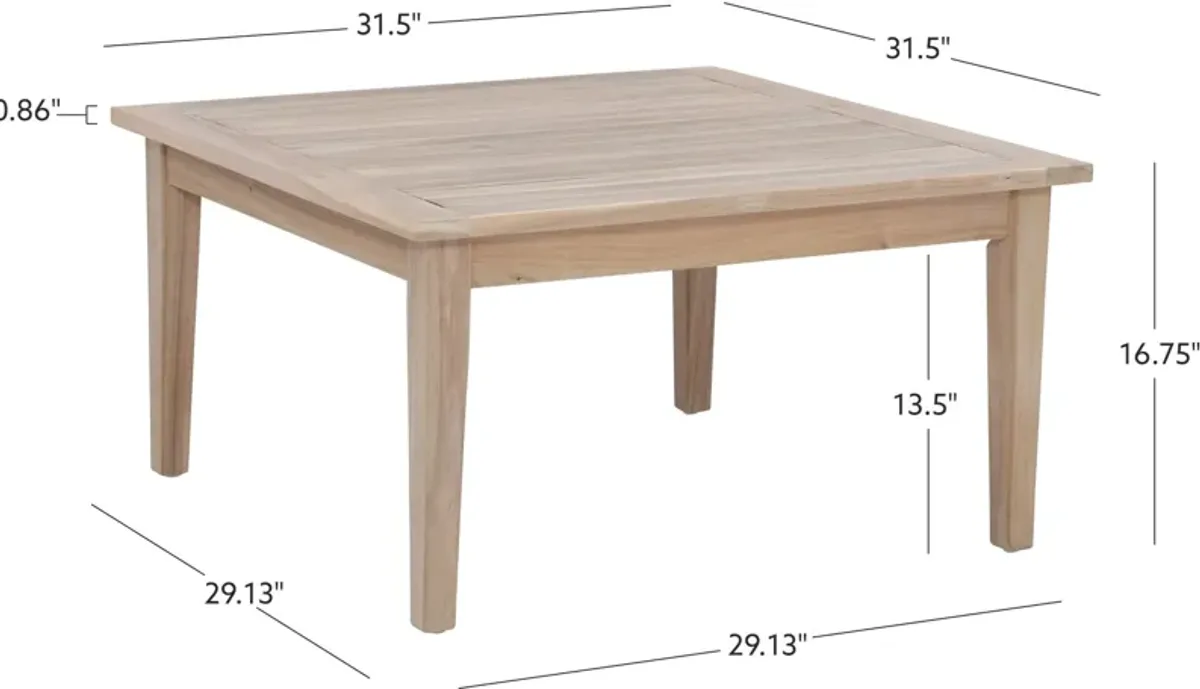 Annotto Bay Outdoor Square Coffee Table