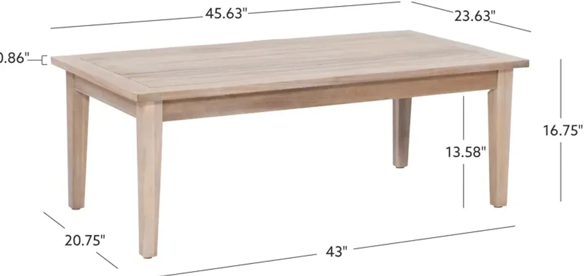 Annotto Bay Outdoor Rectangle Coffee Table