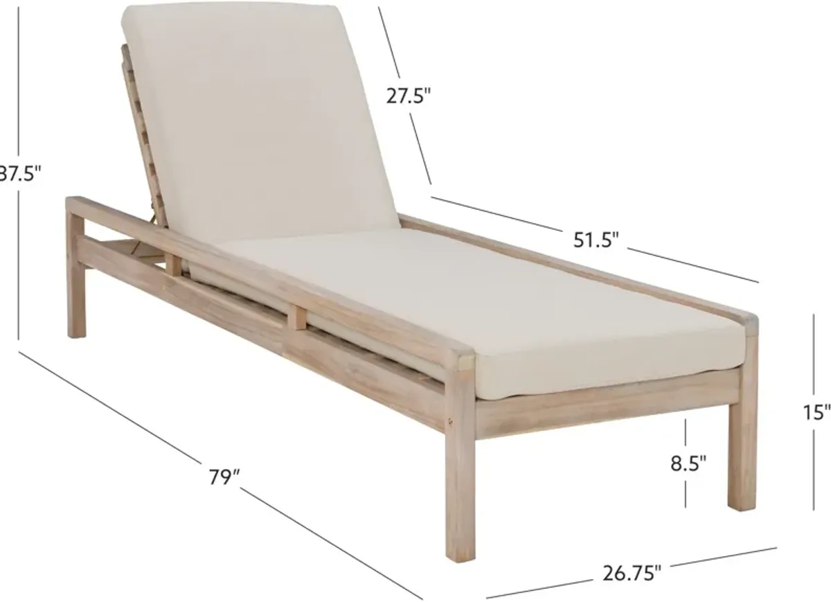 Annotto Bay Outdoor Chaise Lounger