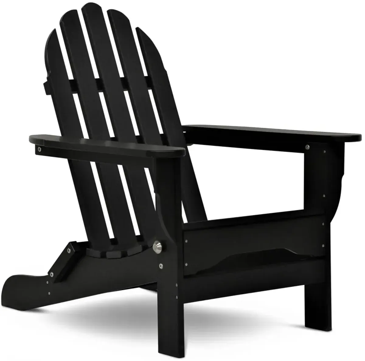 Raleigh Set of 2 Outdoor Folding Adirondack Chairs - Black