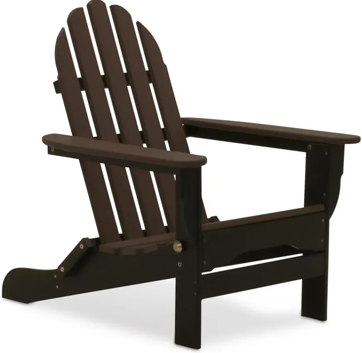 Raleigh Set of 2 Outdoor Folding Adirondack Chairs - Black/Chocolate