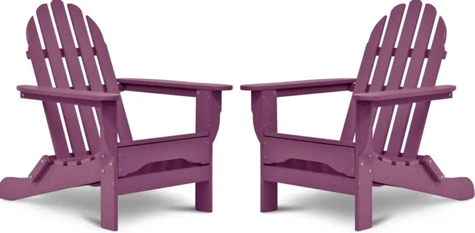 Raleigh Set of 2 Outdoor Folding Adirondack Chairs - Lilac