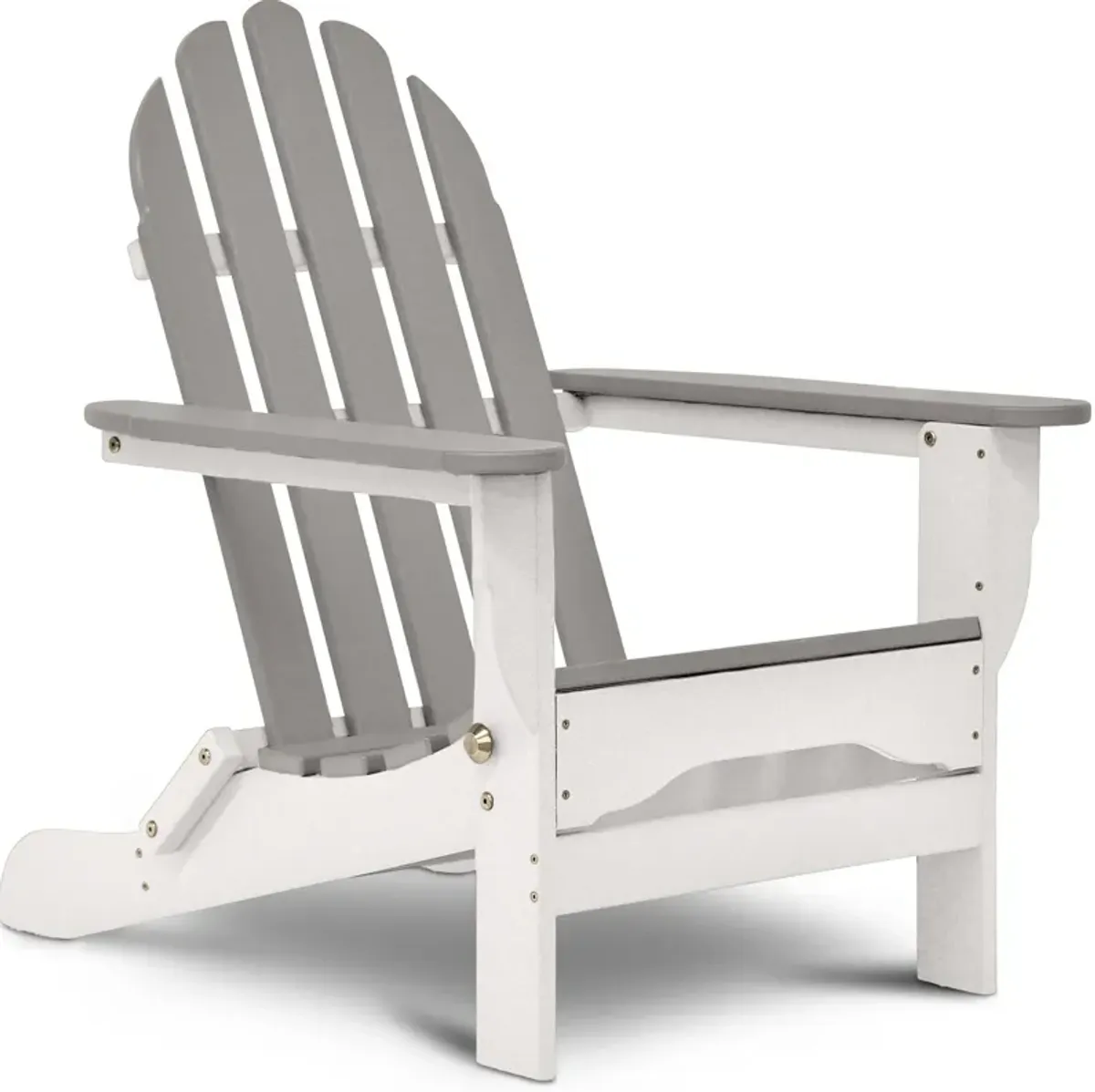 Raleigh Set of 2 Outdoor Folding Adirondack Chairs - White/Gray