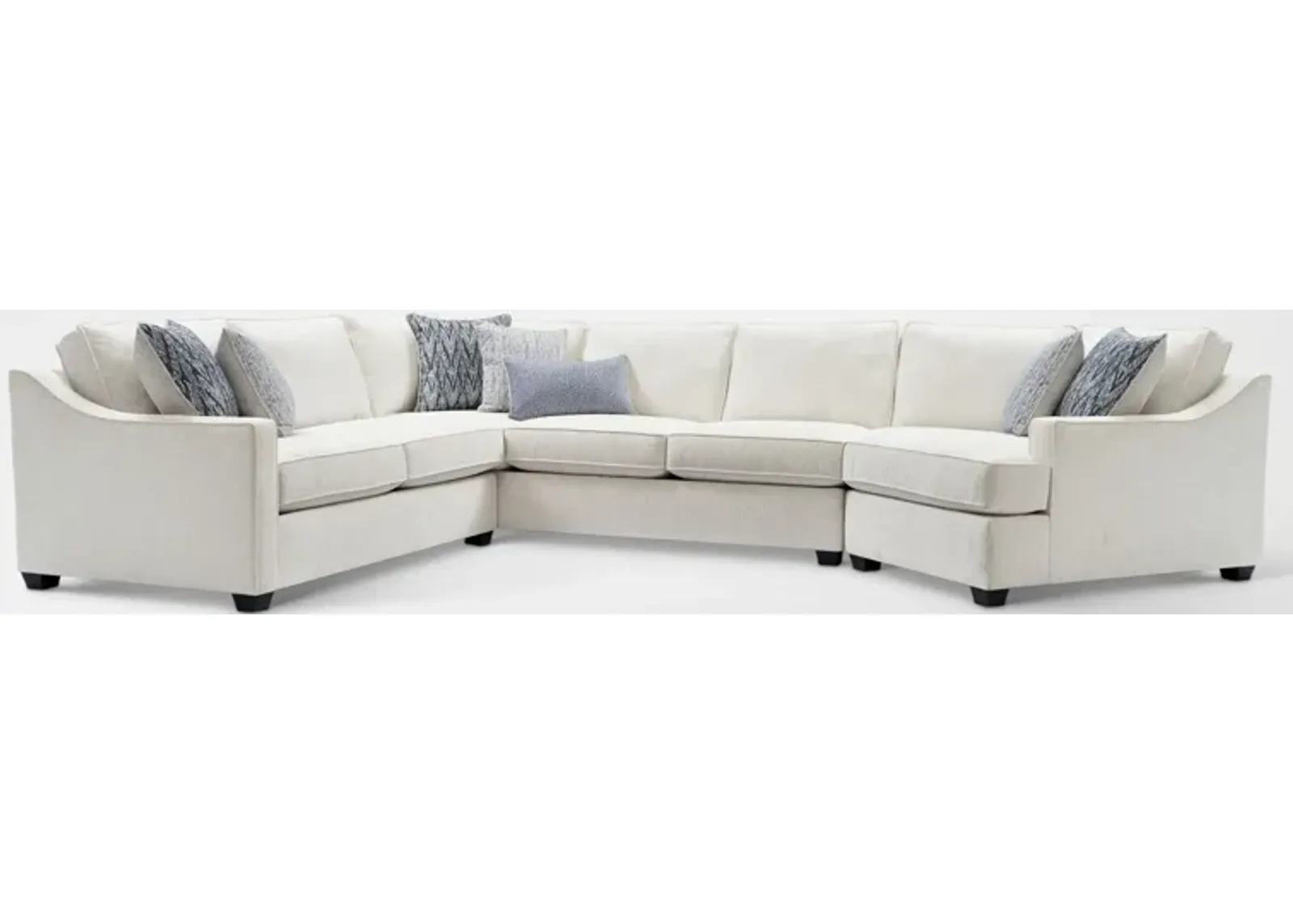 Callie 3-Piece Sectional with Right-Facing Cuddler - Ivory