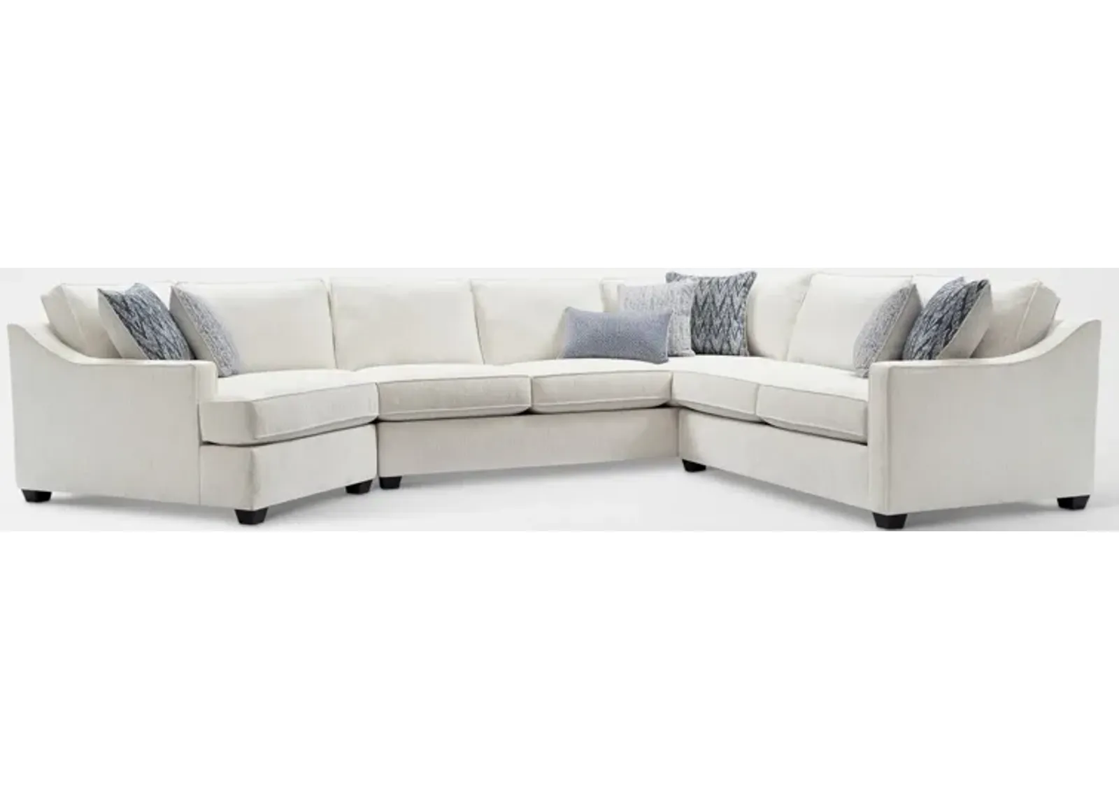 Callie 3-Piece Sectional with Left-Facing Cuddler - Ivory