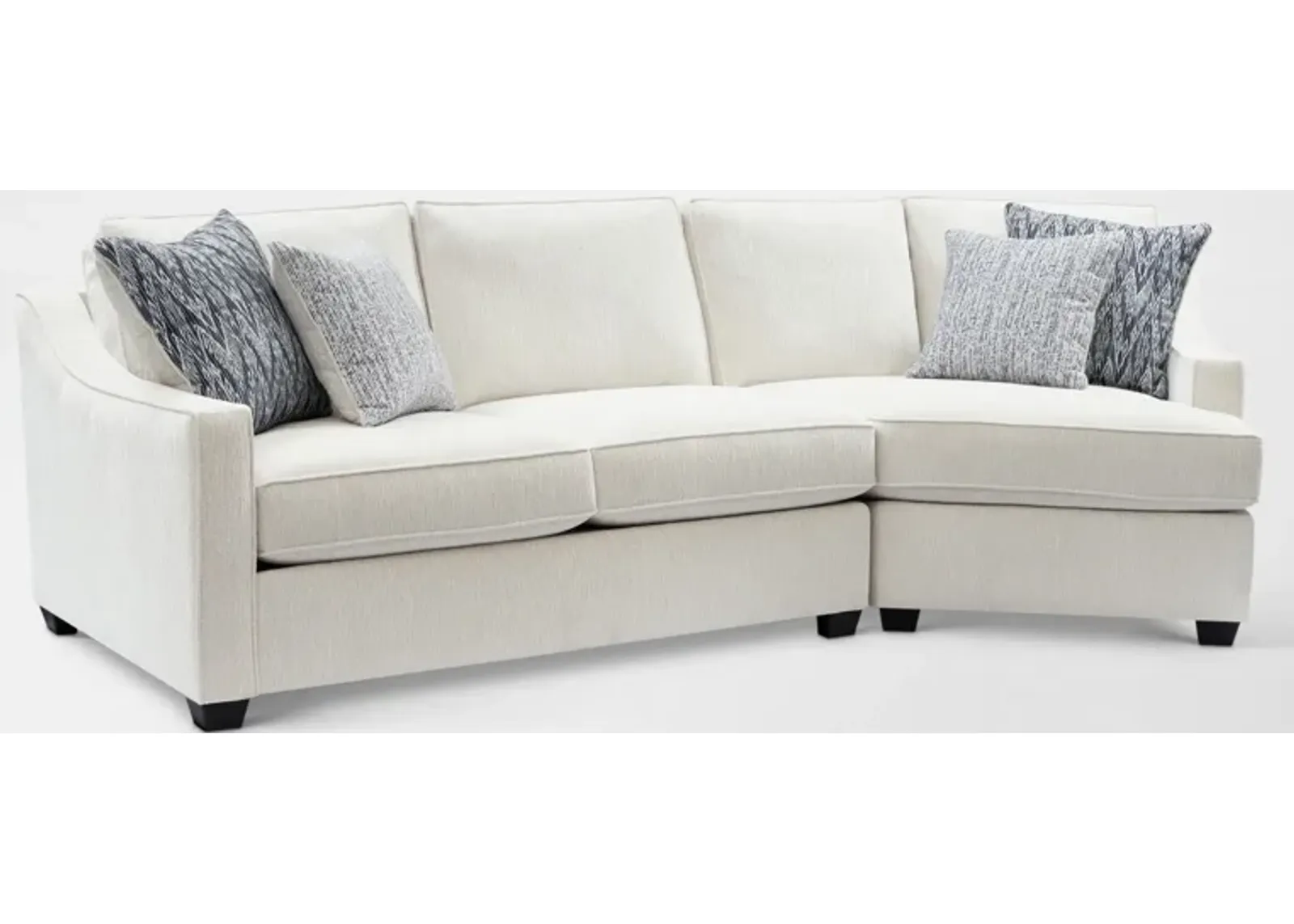 Callie 2-Piece Sectional with Right-Facing Cuddler - Ivory