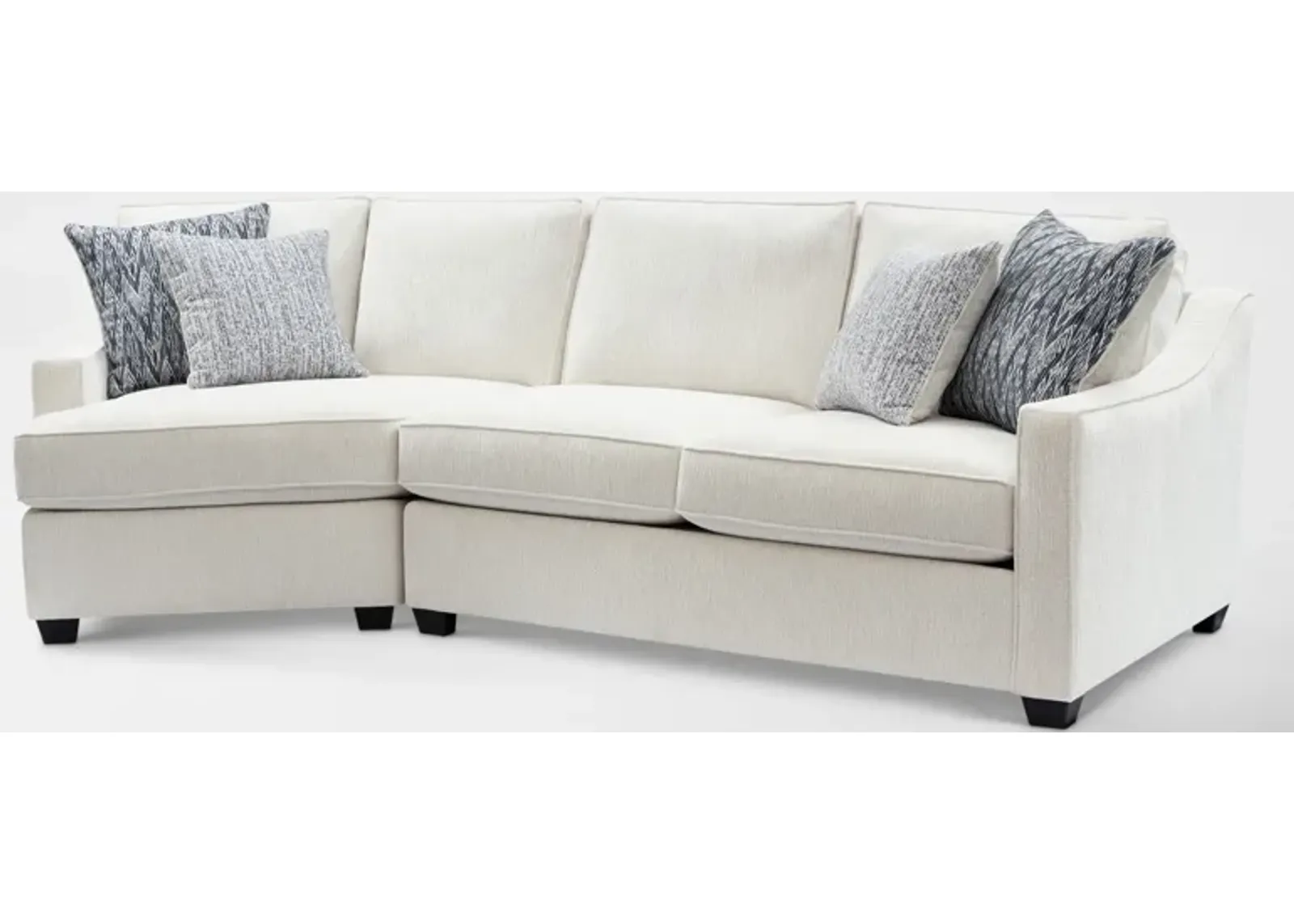 Callie 2-Piece Sectional with Left-Facing Cuddler - Ivory