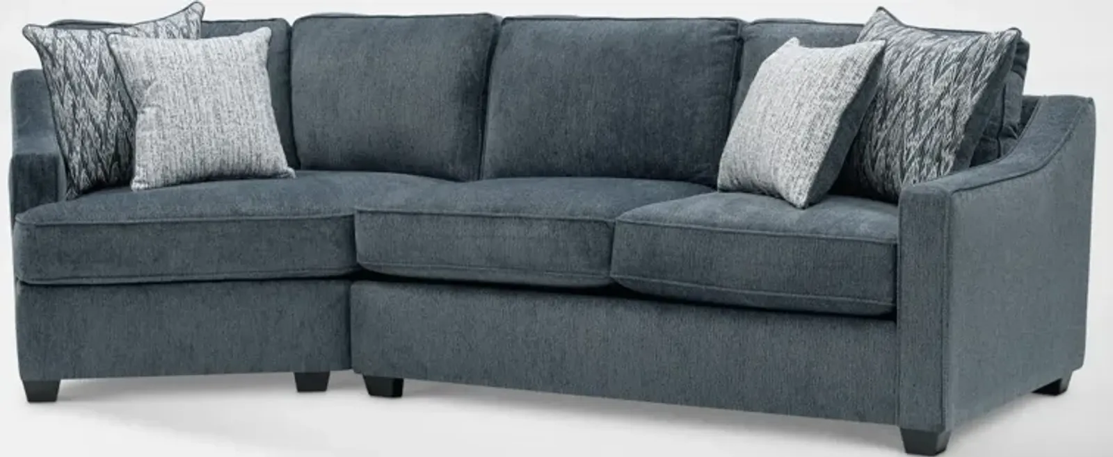 Callie 2-Piece Sectional with Left-Facing Cuddler - Navy