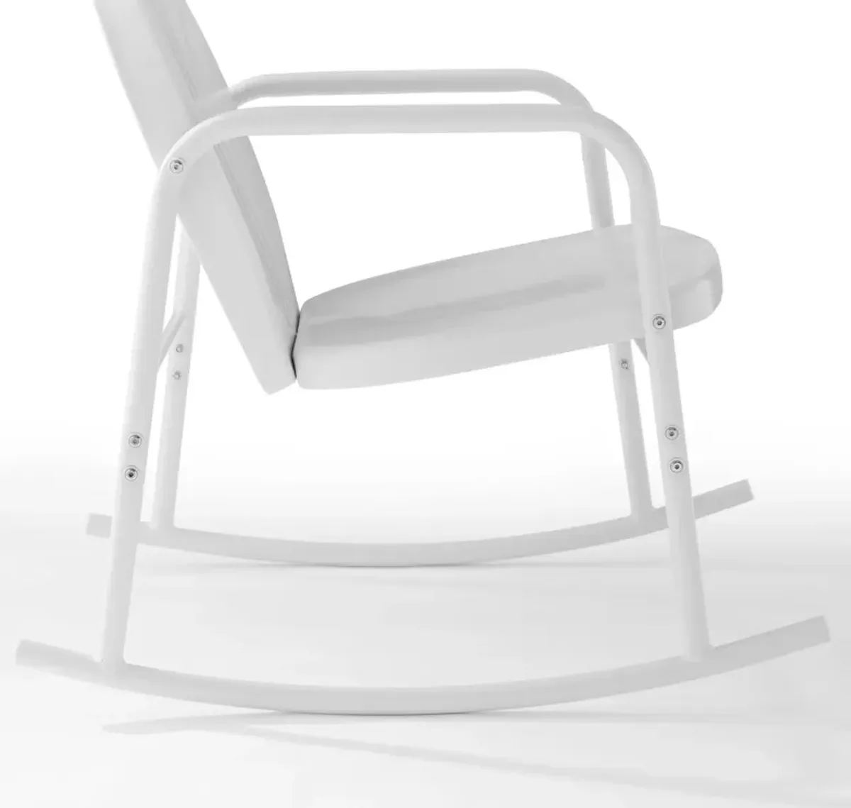 Kona Set of 2 Outdoor Rocking Chairs and Side Table - White