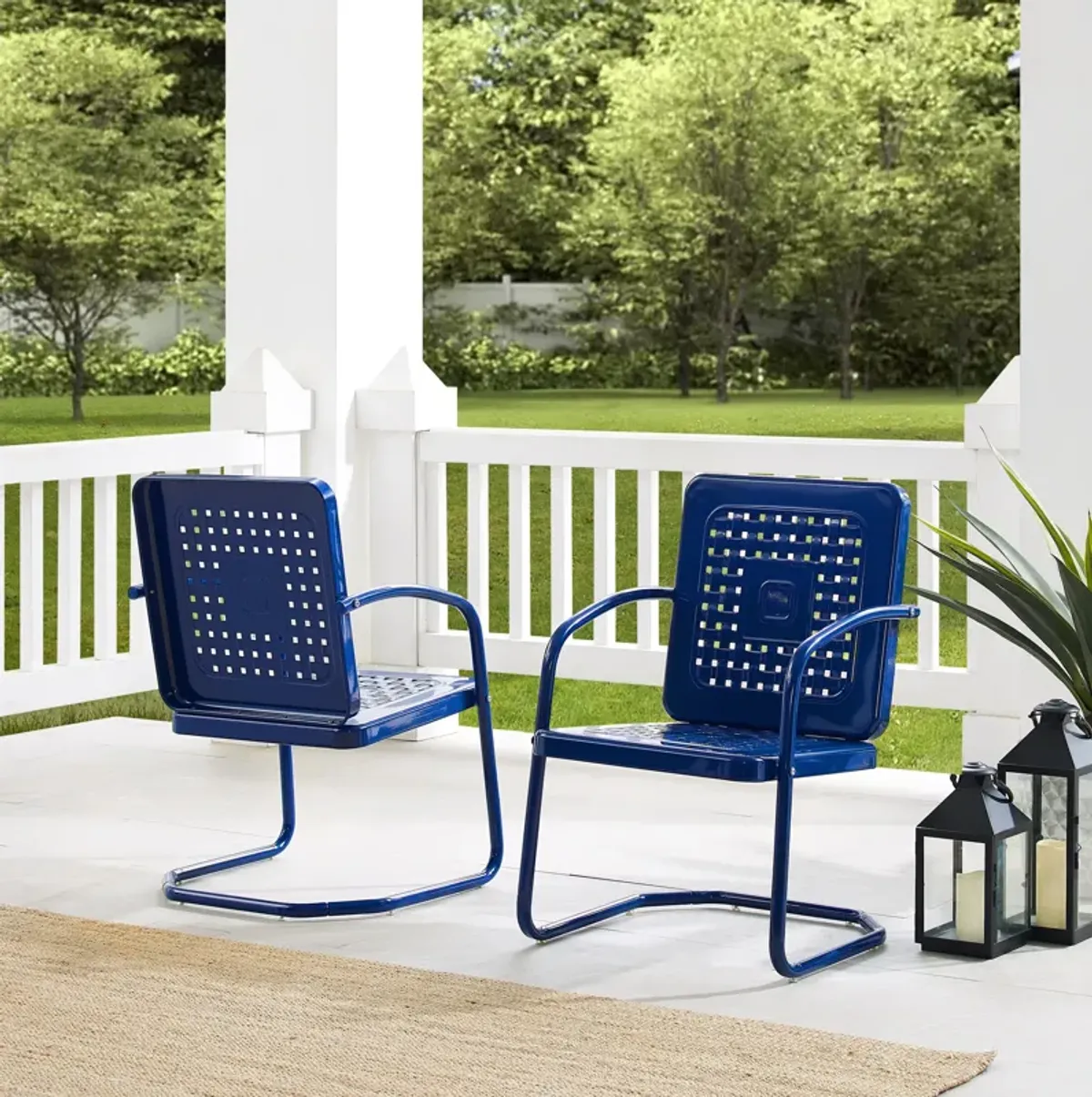 Foster Set of 2 Outdoor Chairs - Navy