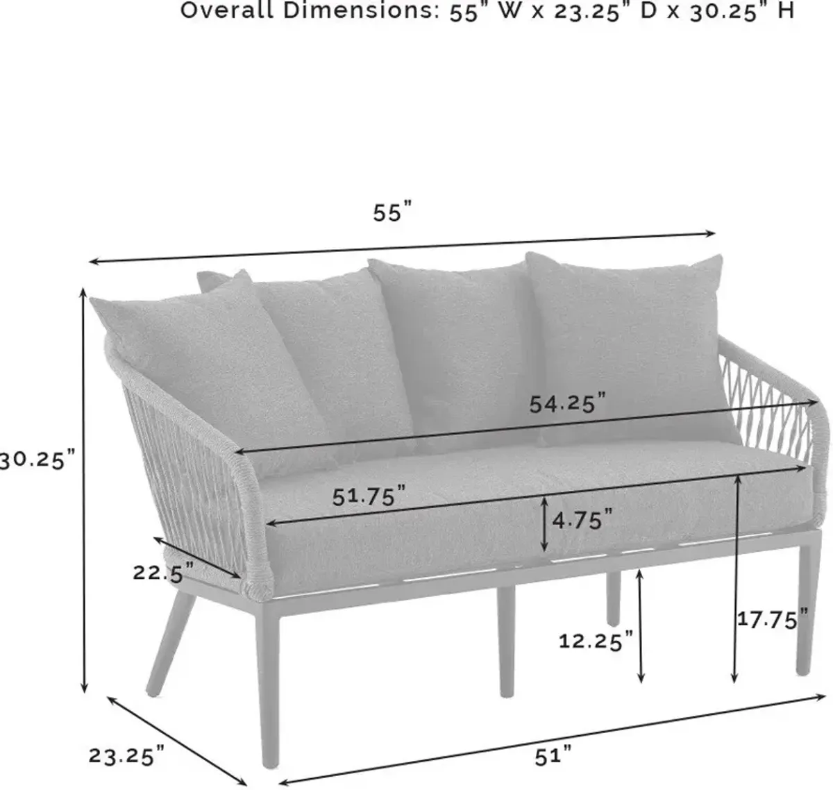 Morehead Outdoor Loveseat and Coffee Table Set