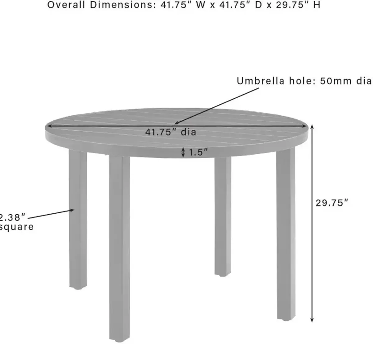 Biscayne Outdoor Round Dining Table