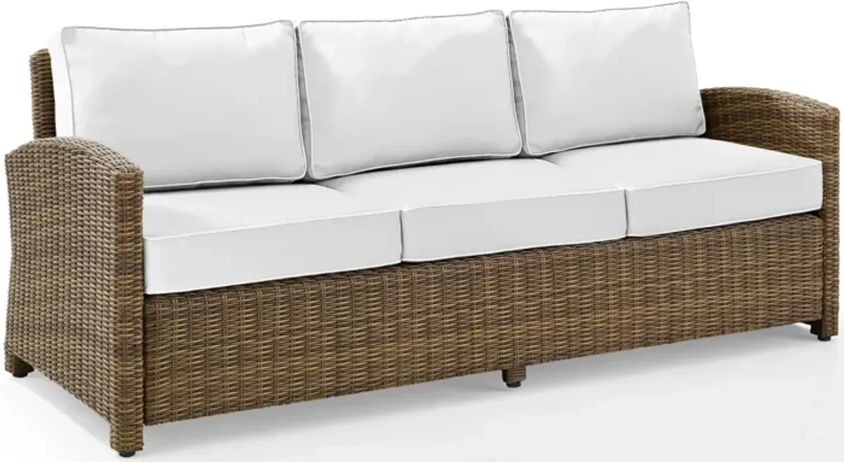 Destin Outdoor Sofa - White/Brown