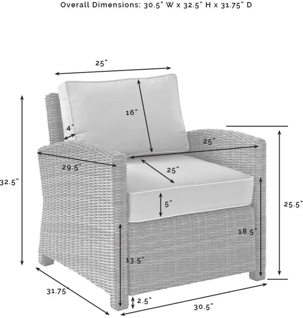 Destin 2 Outdoor Chairs and End Table Set - Gray/Brown