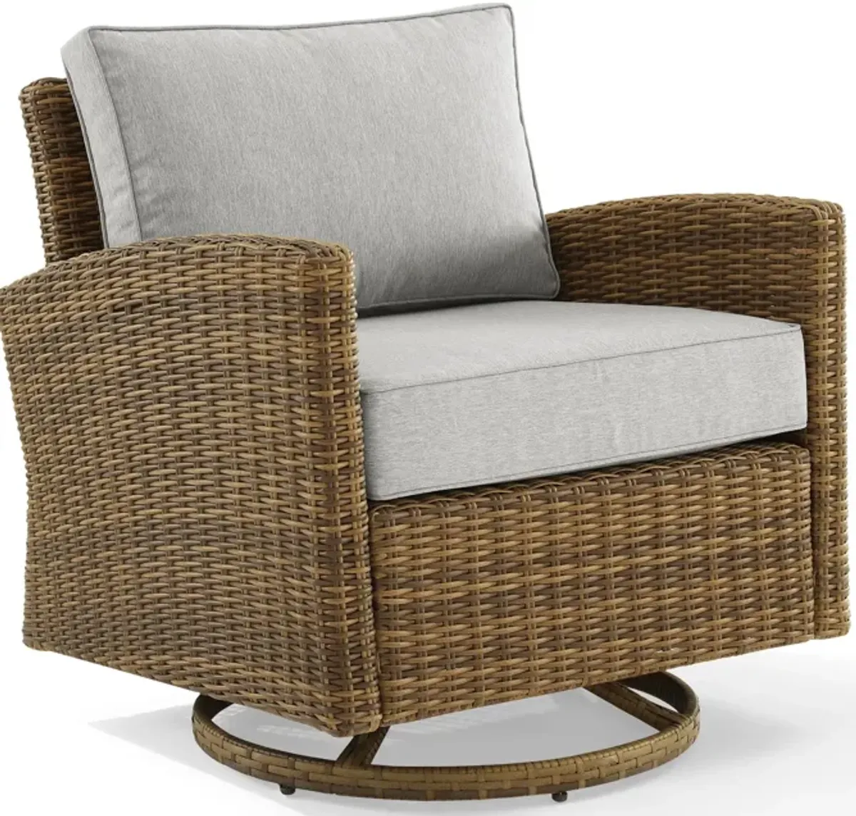 Destin Outdoor Swivel Rocker - Gray/Brown