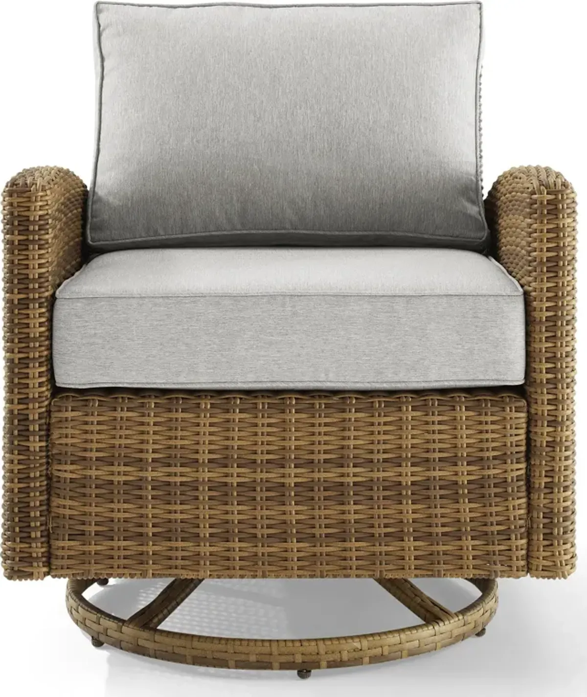 Destin Outdoor Swivel Rocker - Gray/Brown