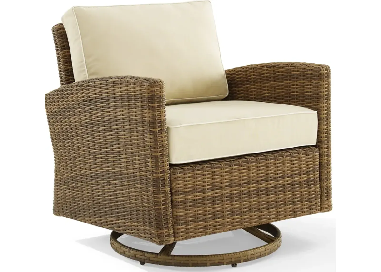 Destin Outdoor Swivel Rocker - Sand/Brown