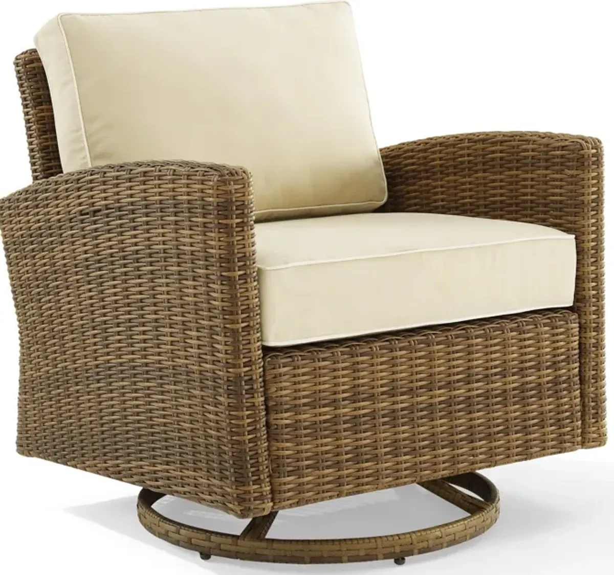 Destin Outdoor Swivel Rocker - Sand/Brown