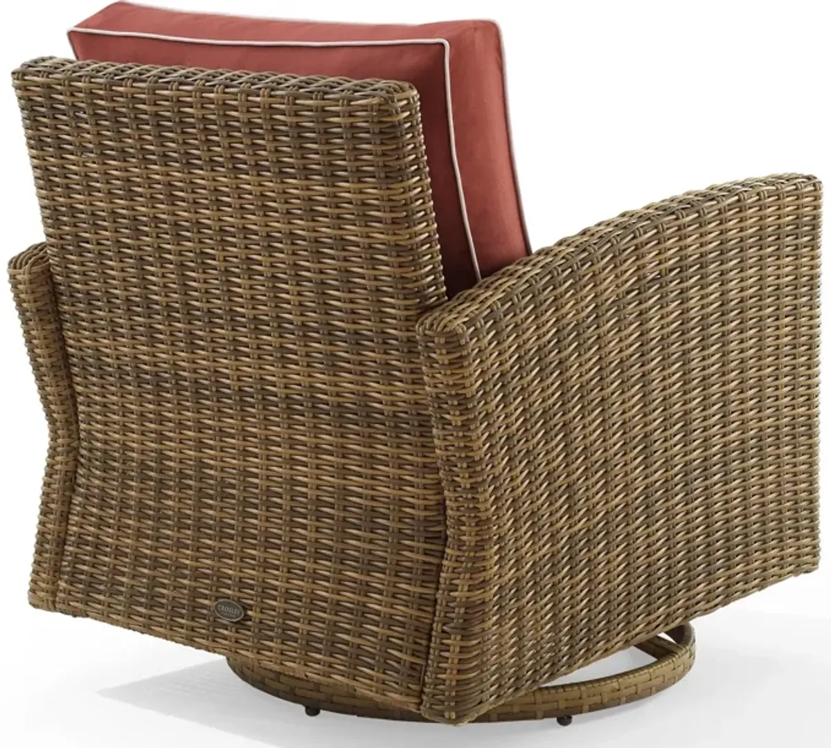 Destin Outdoor Swivel Rocker - Sangria/Brown