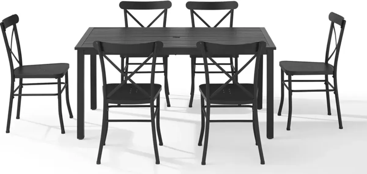 Manteo 7-Piece Outdoor Dining Set with 6 Chairs and Dining Table