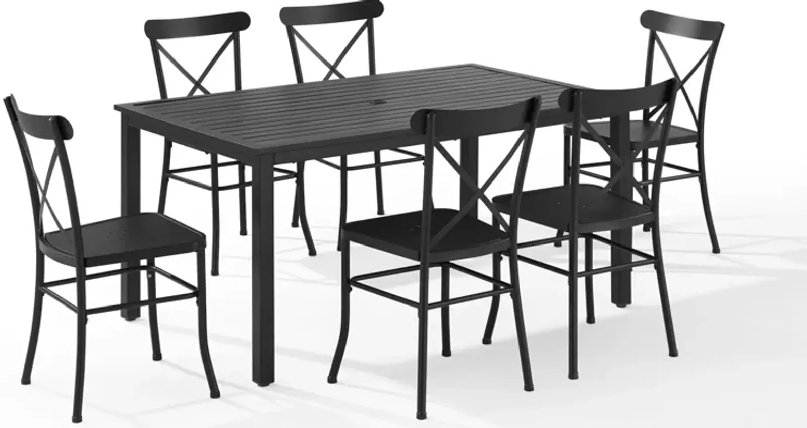 Manteo 7-Piece Outdoor Dining Set with 6 Chairs and Dining Table