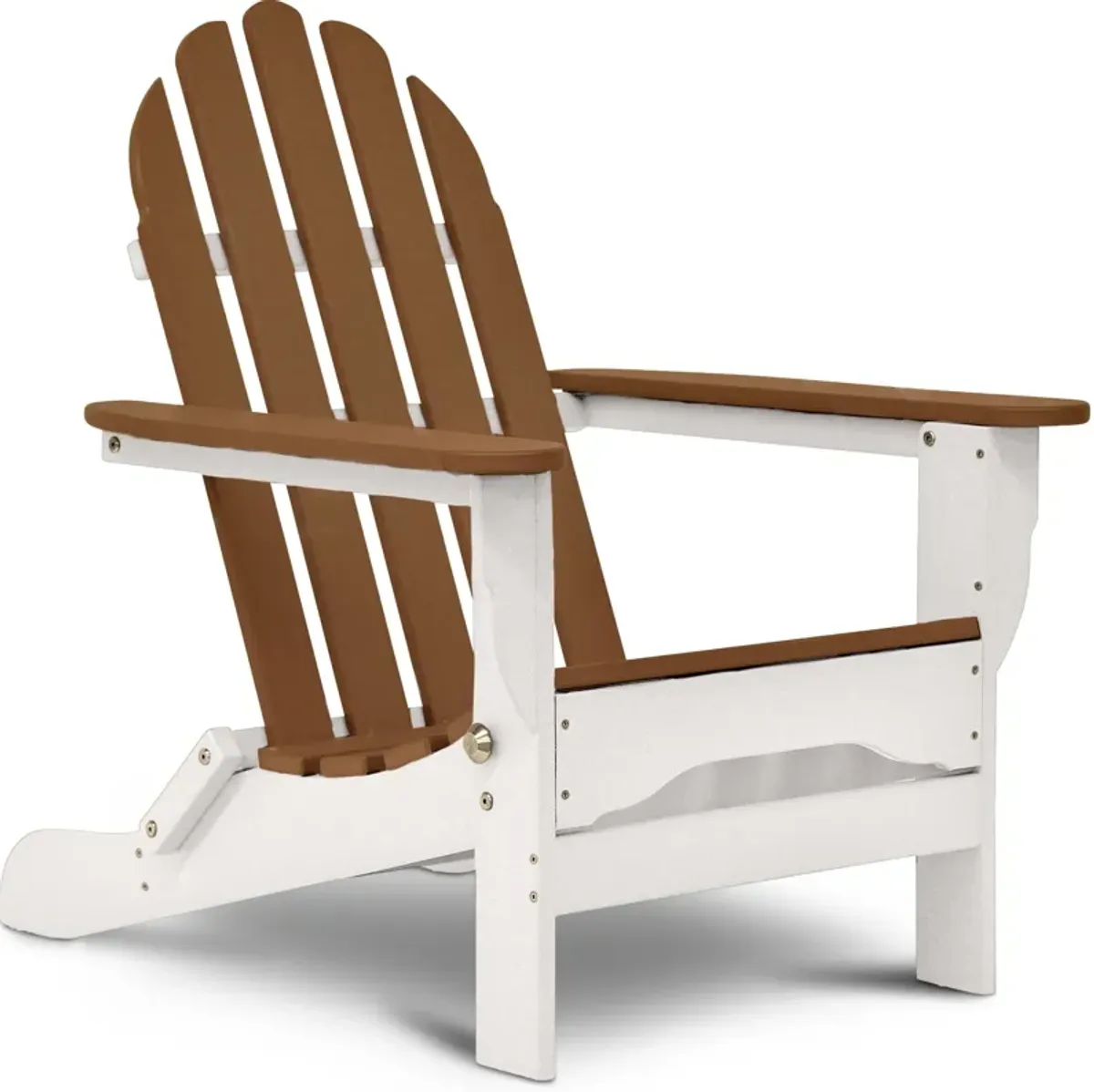 Raleigh Outdoor Folding Adirondack Chair - White/Teak