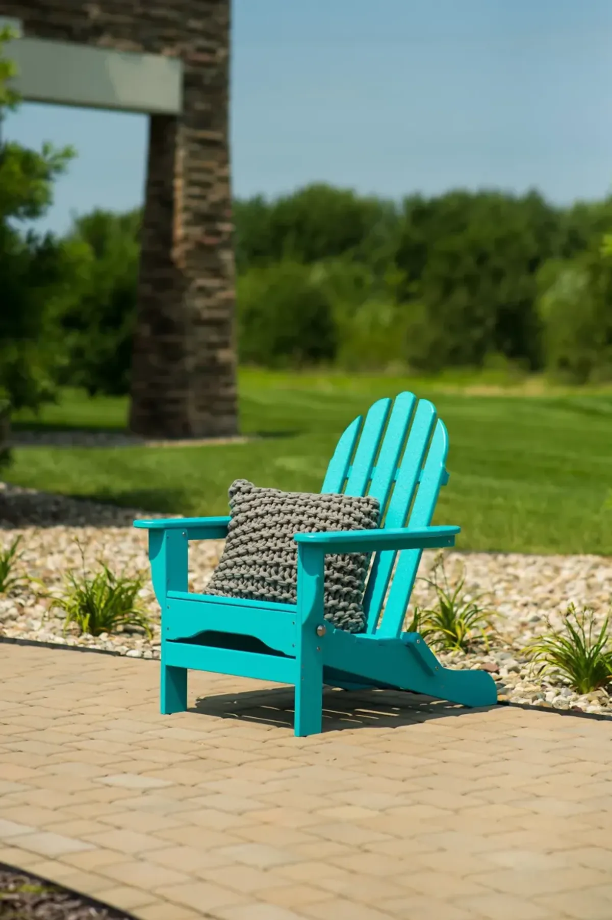 Raleigh Outdoor Folding Adirondack Chair - Teal