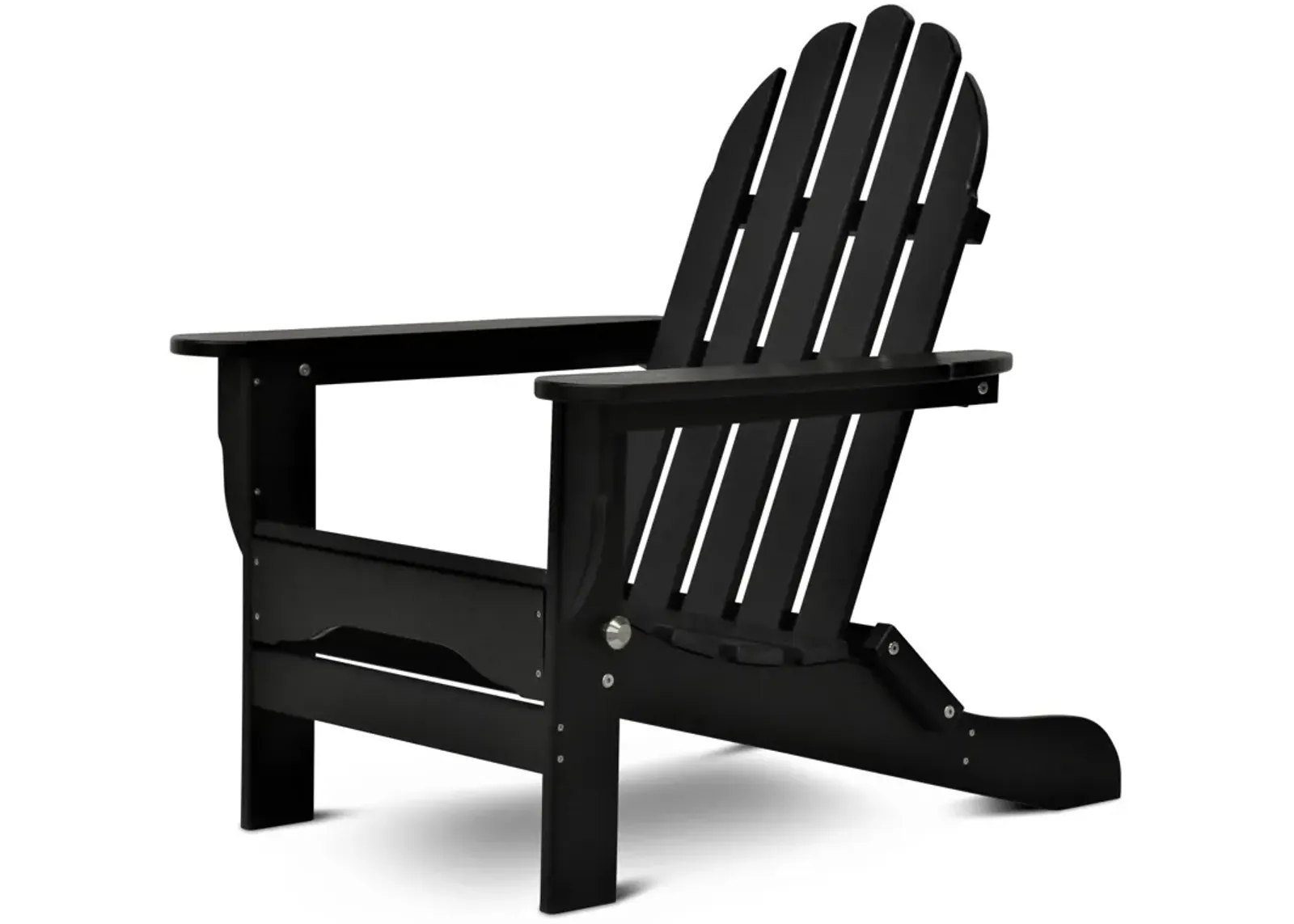 Raleigh Outdoor Folding Adirondack Chair - Black