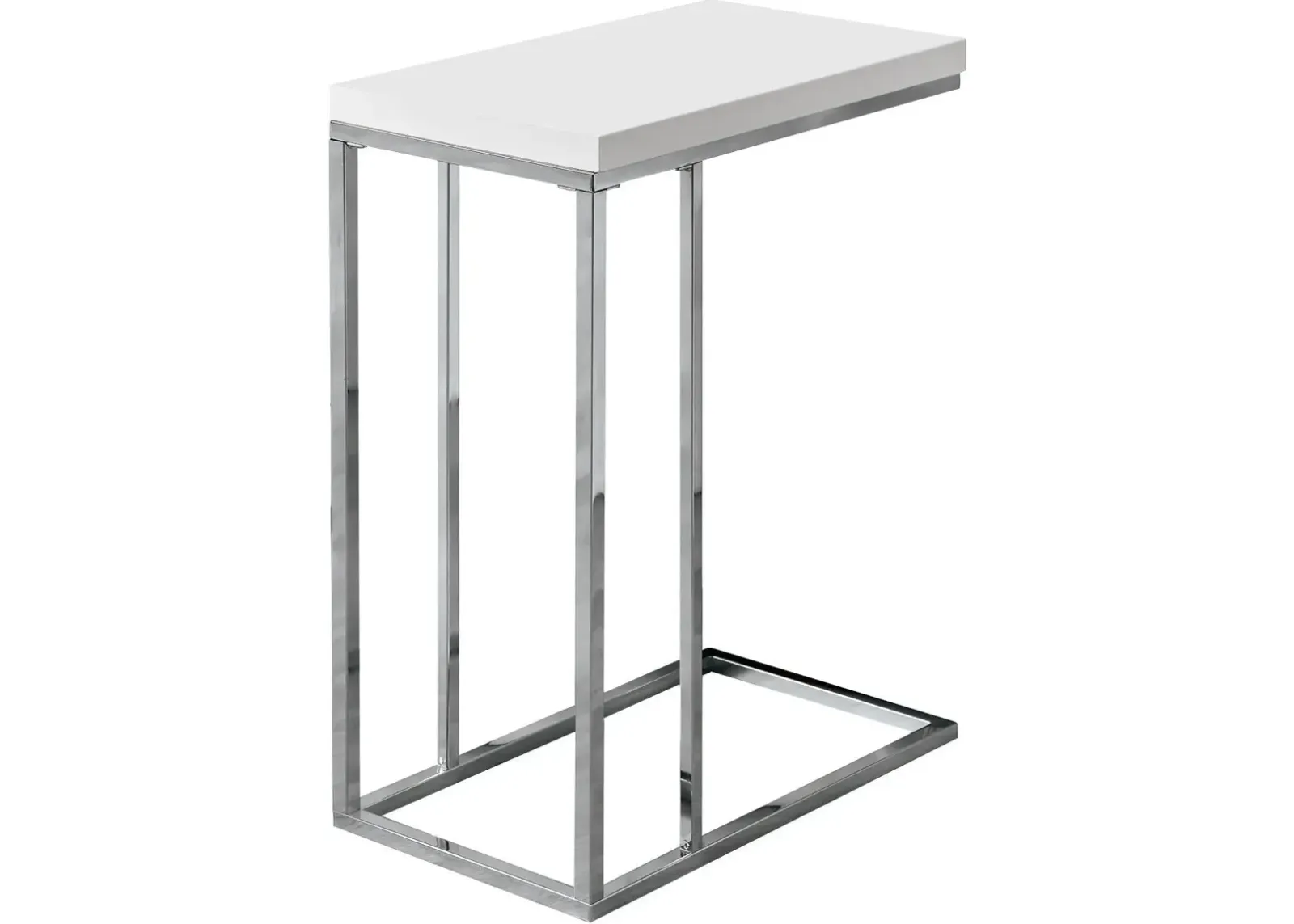 Edmund C-Table - White/Chrome