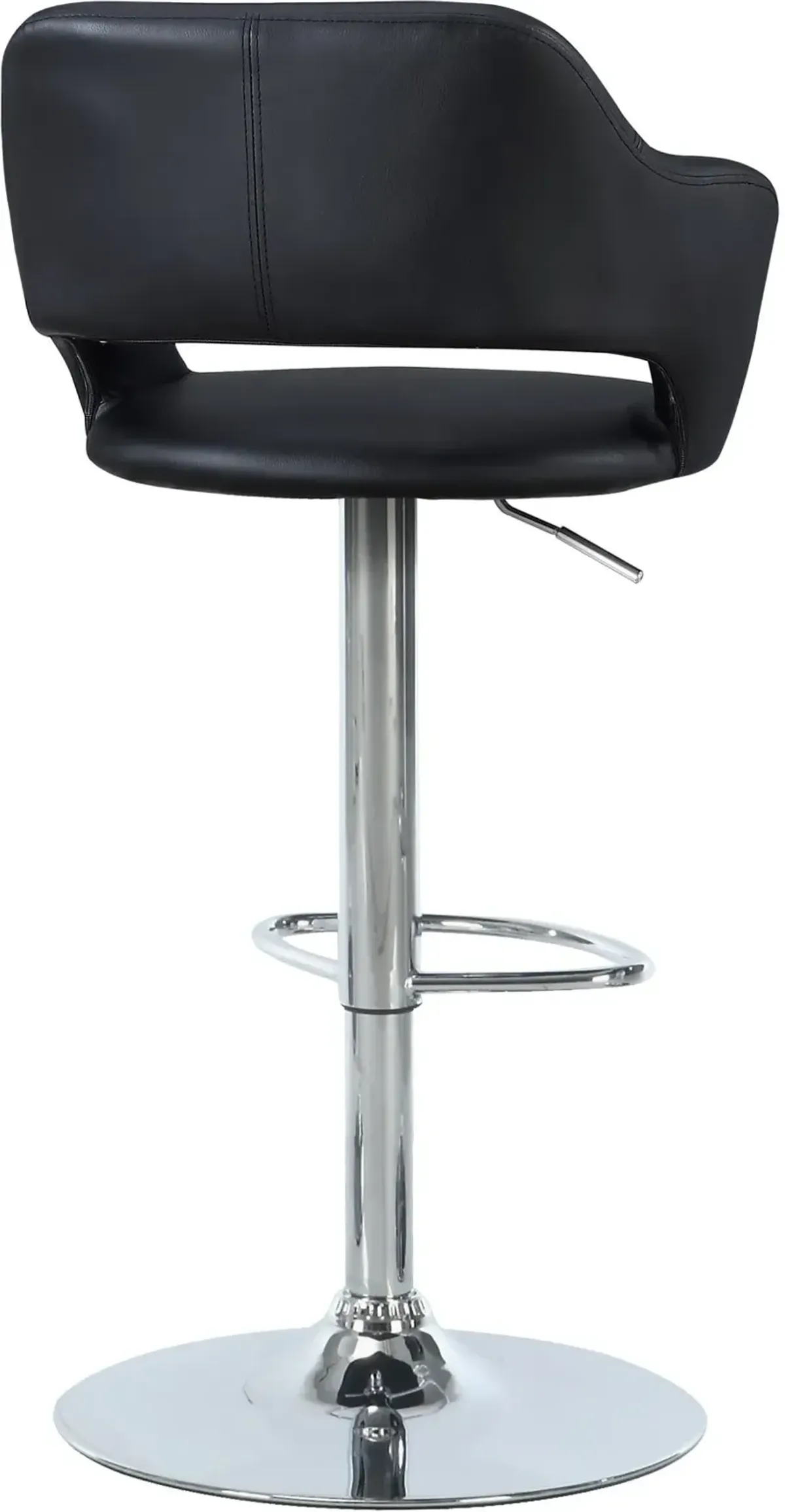 Ollie Adjustable Bar Stool - Black/Chrome