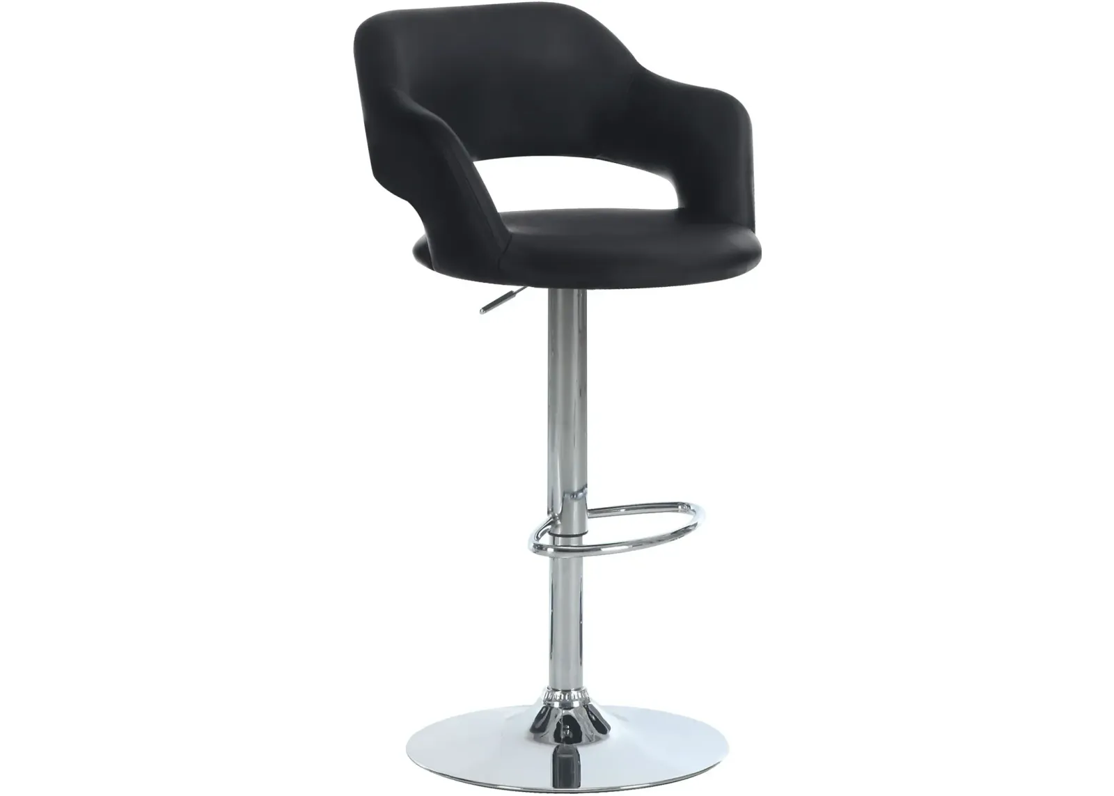 Ollie Adjustable Bar Stool - Black/Chrome