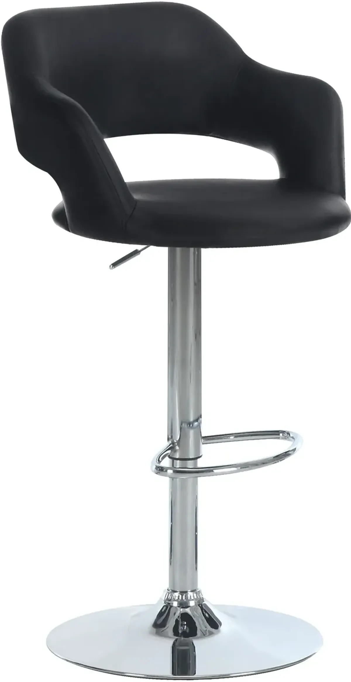 Ollie Adjustable Bar Stool - Black/Chrome