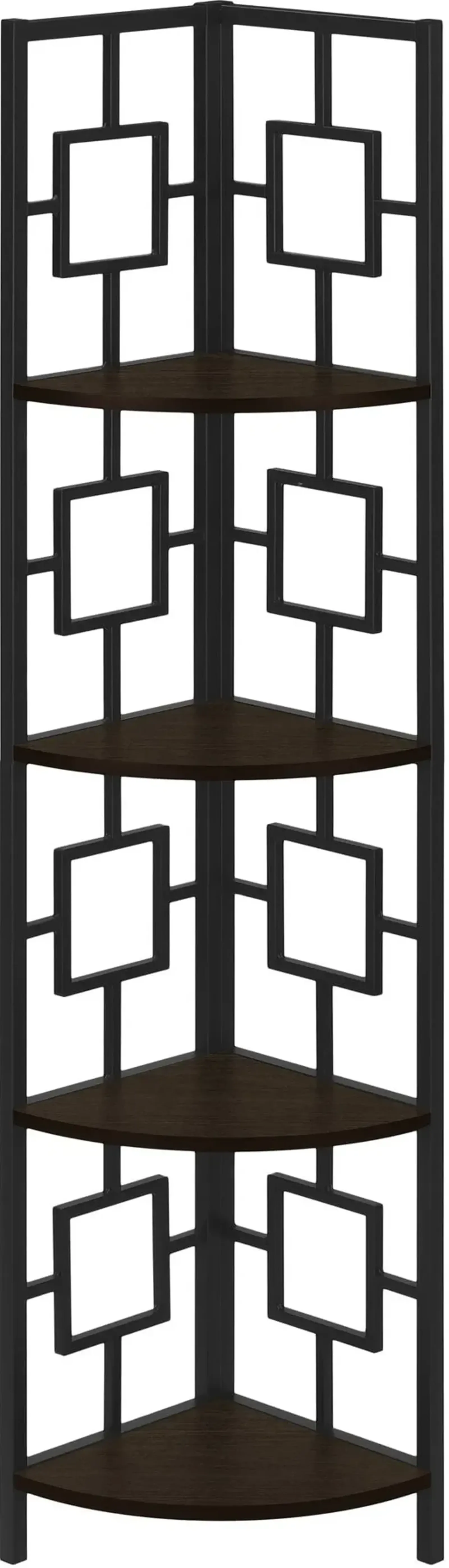 Jimmie Corner Etagere - Dark Brown