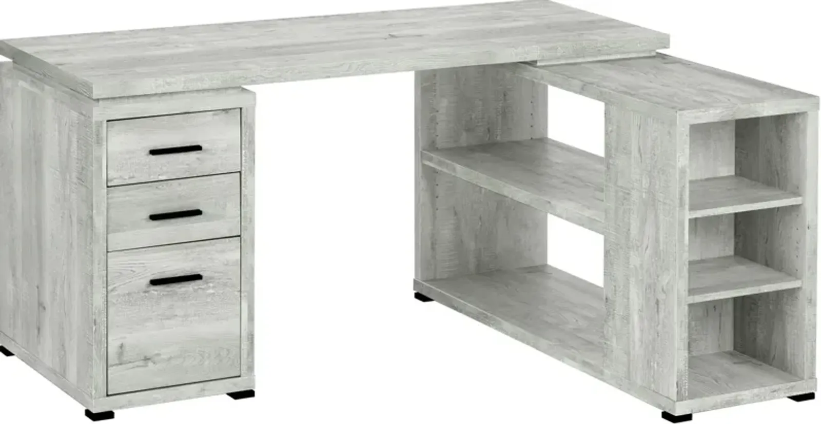 Alberta L-Shaped Desk - Gray