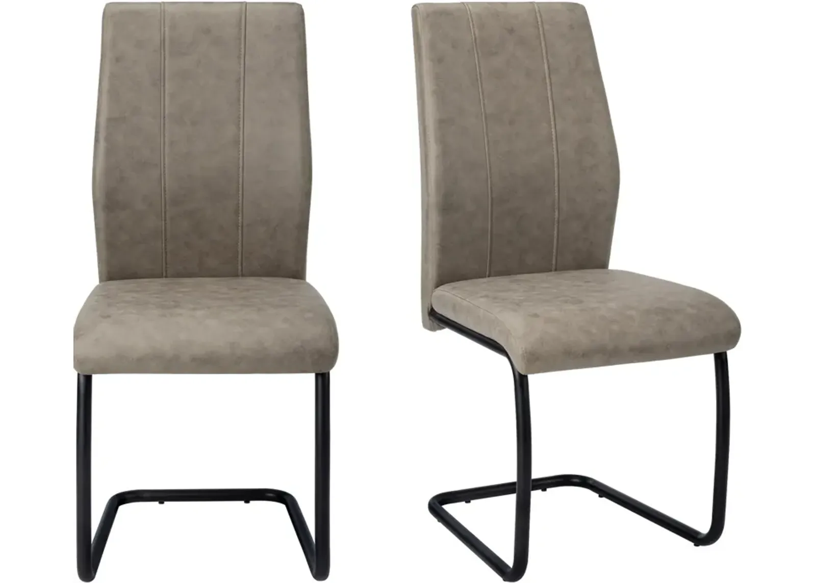 Charley Set of 2 Dining Chairs - Taupe/Black