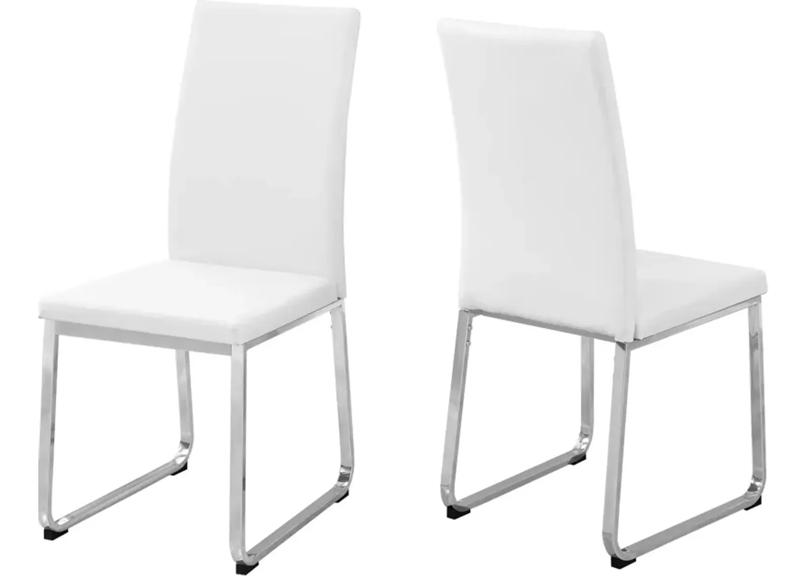 Lonnie Set of 2 Dining Chairs - White/Chrome