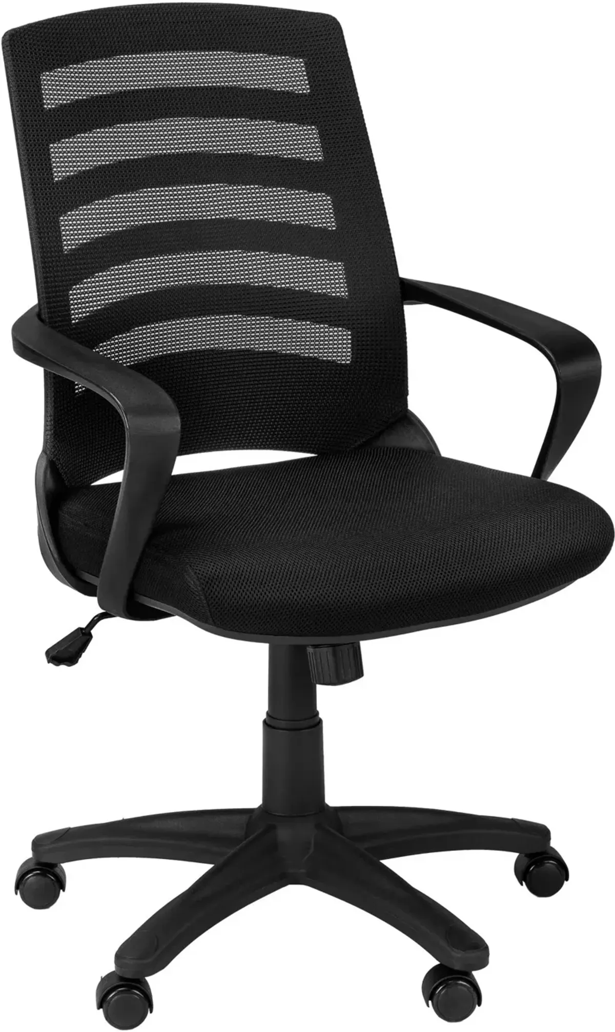 Jim Adjustable Swivel Office Chair - Black/Black