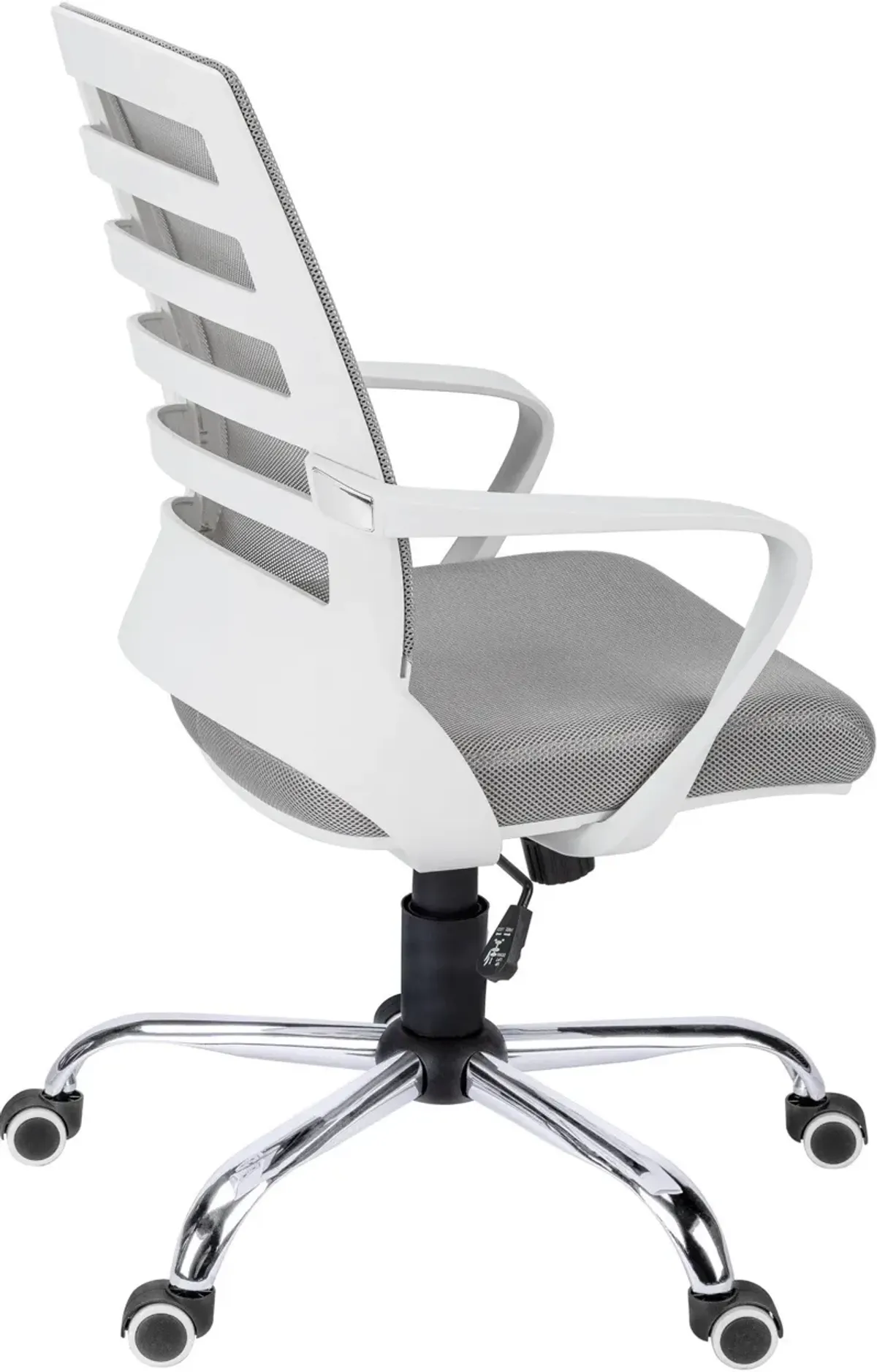 Jim Adjustable Swivel Office Chair - White/Gray