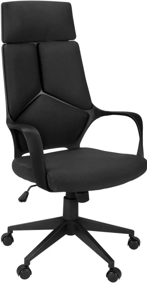 Inez Adjustable Swivel Desk Chair - Black