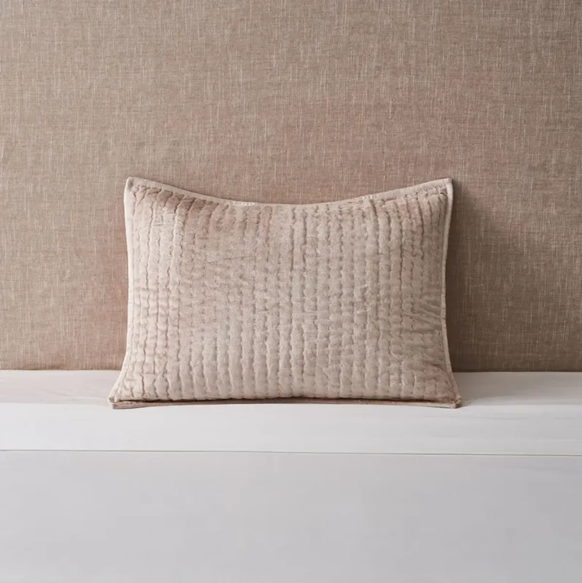 Bari Velvet Standard Pillow Sham - Bliss Pink