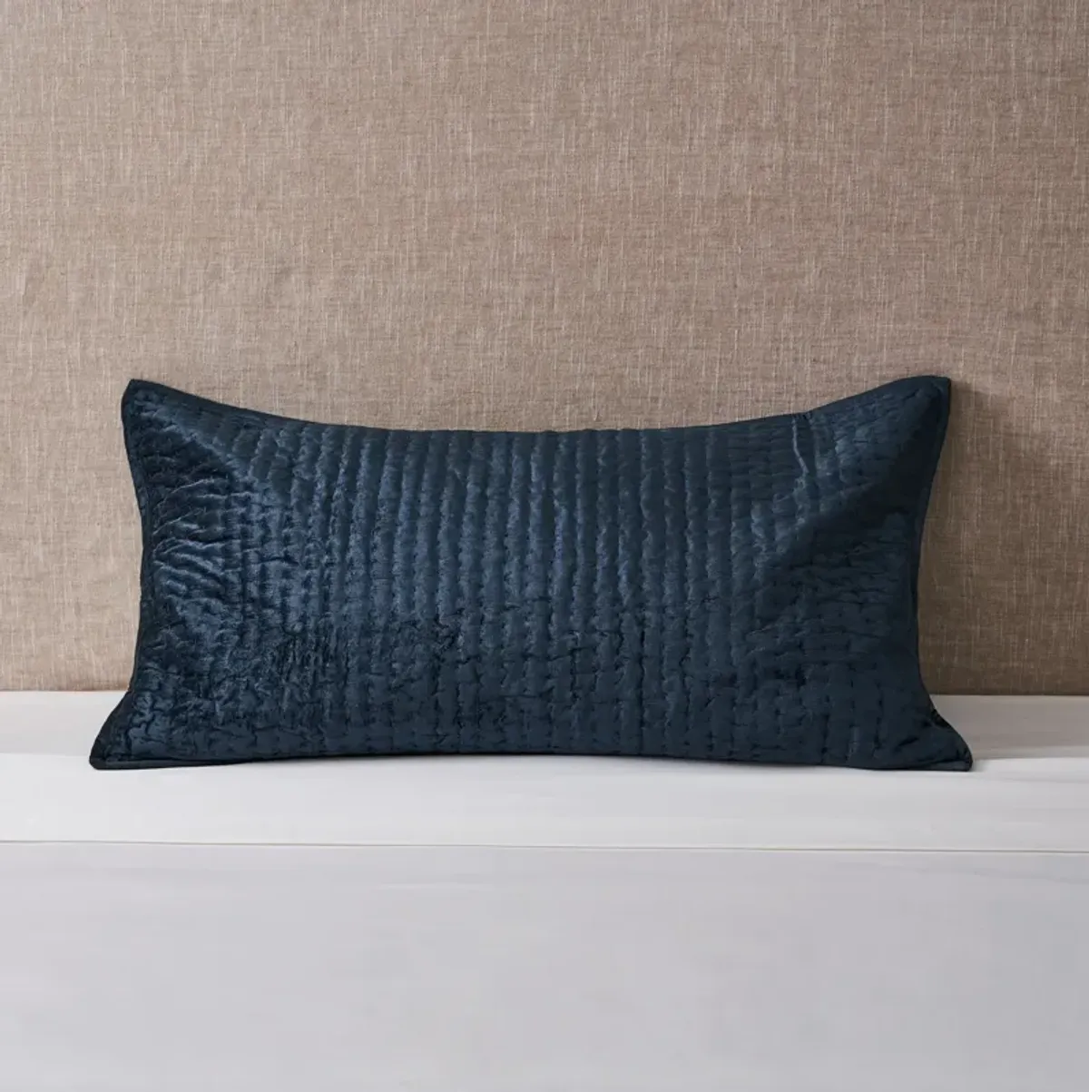 Bari Velvet King Pillow Sham - Ocean Blue