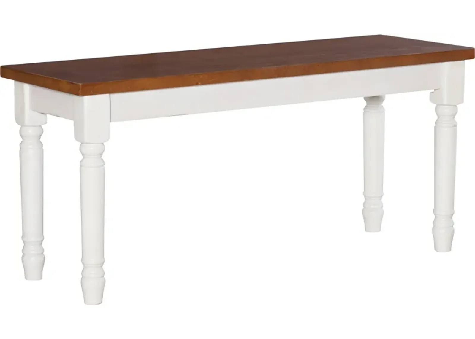 Clayes Dining Bench - White and Brown