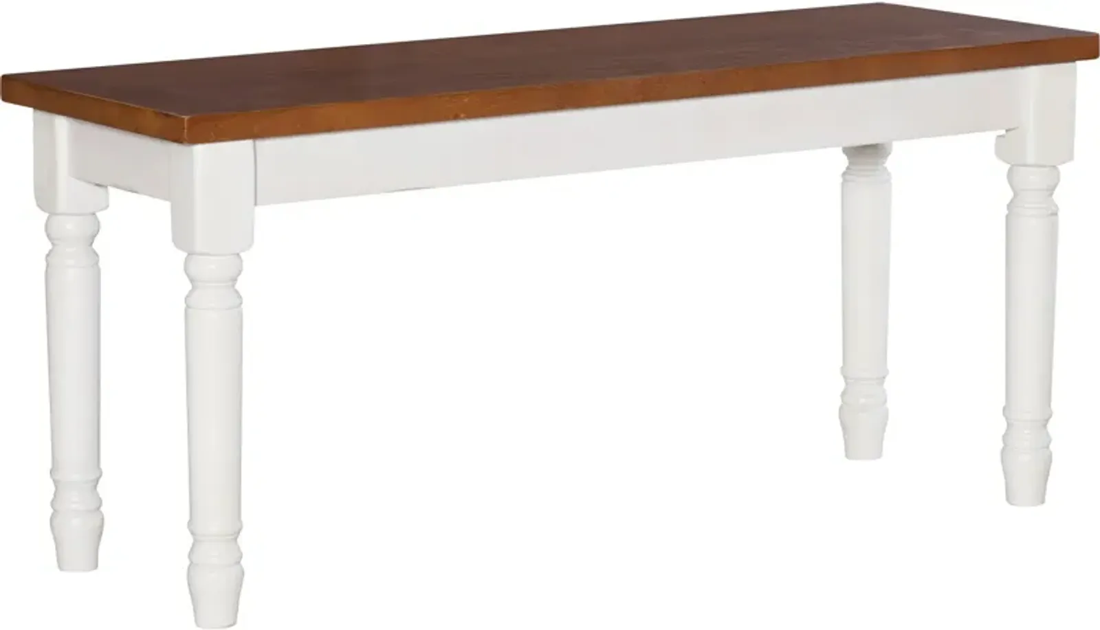 Clayes Dining Bench - White and Brown