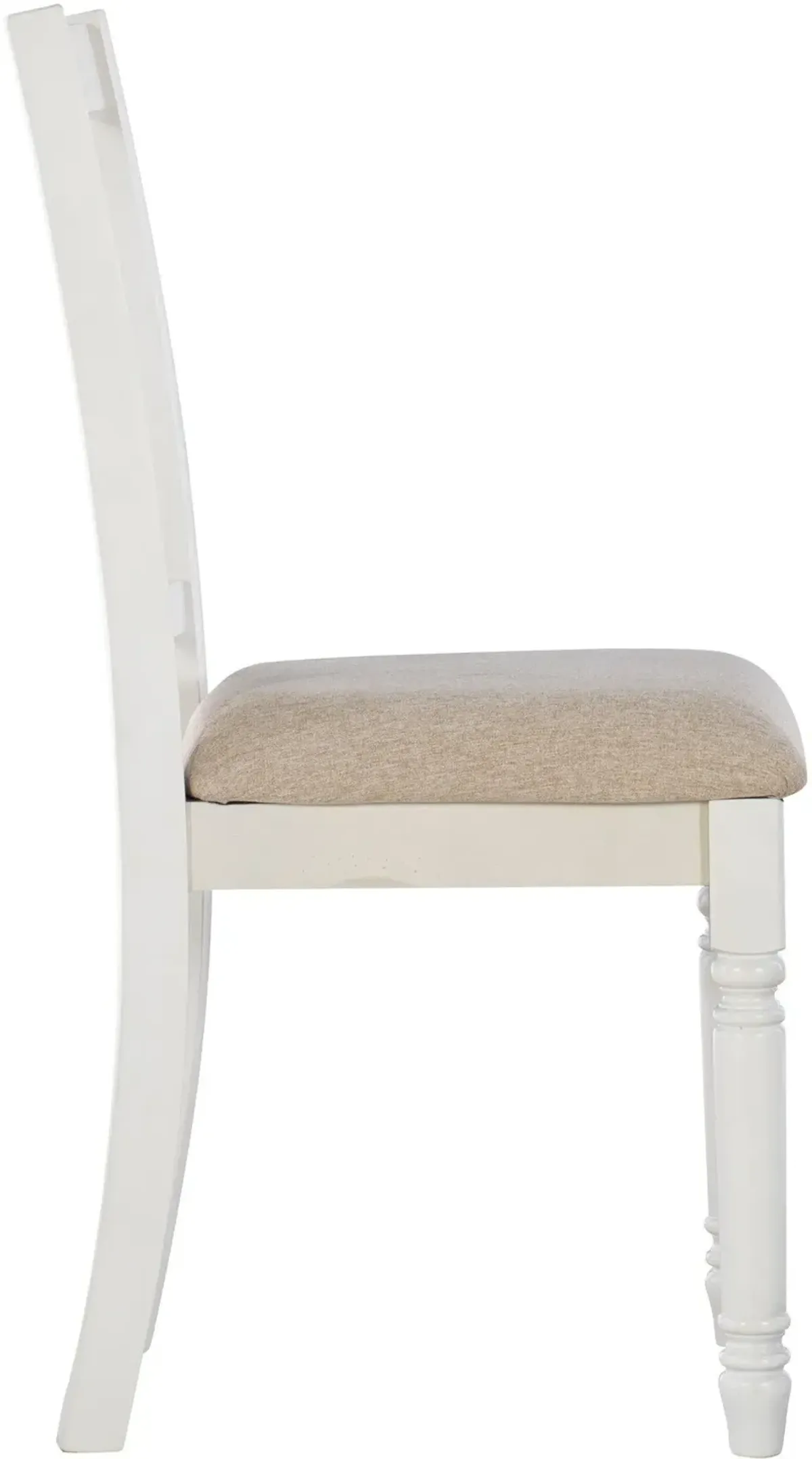 Clayes Set of 2 Dining Chairs - White and Brown