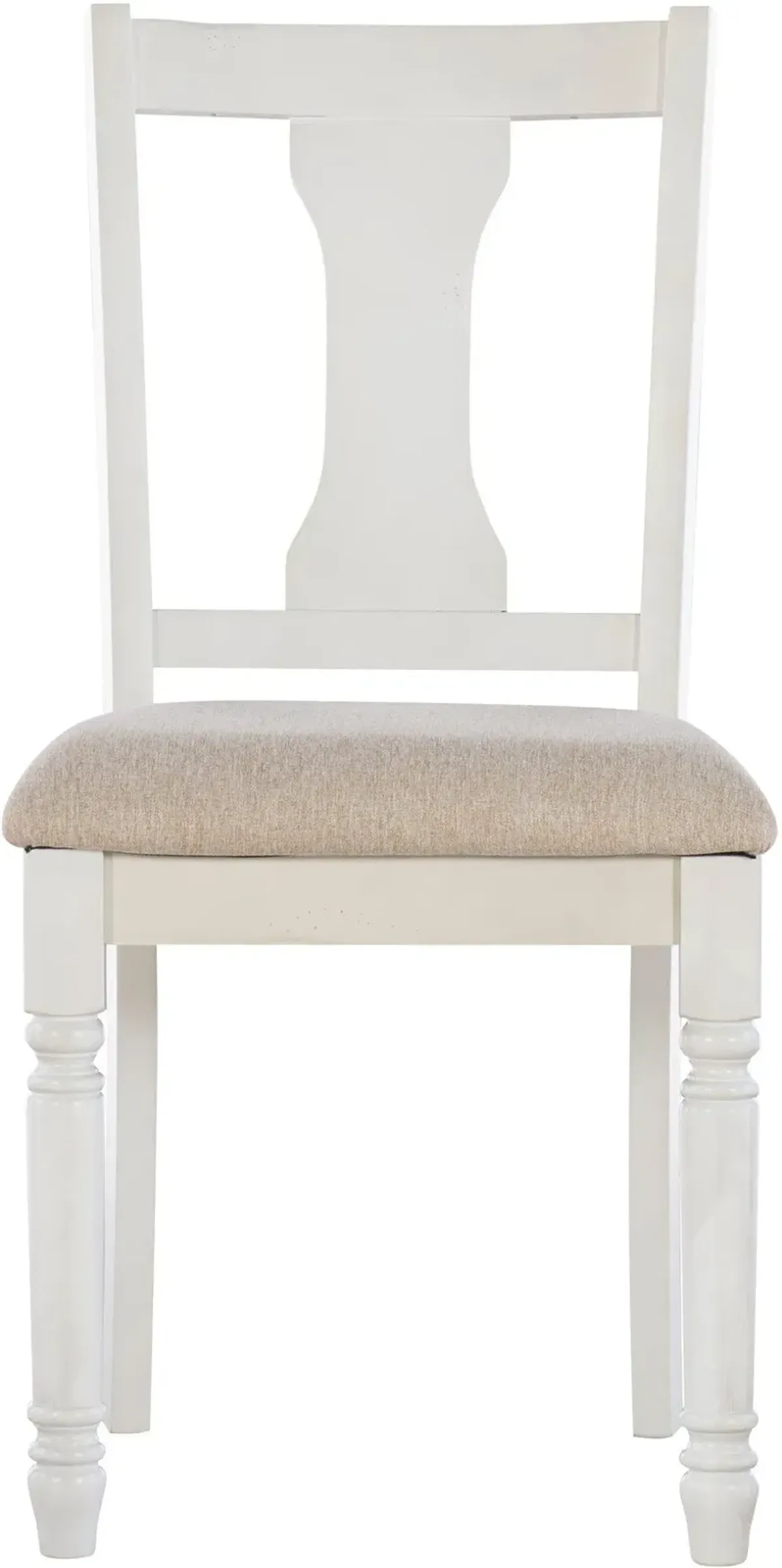 Clayes Set of 2 Dining Chairs - White and Brown