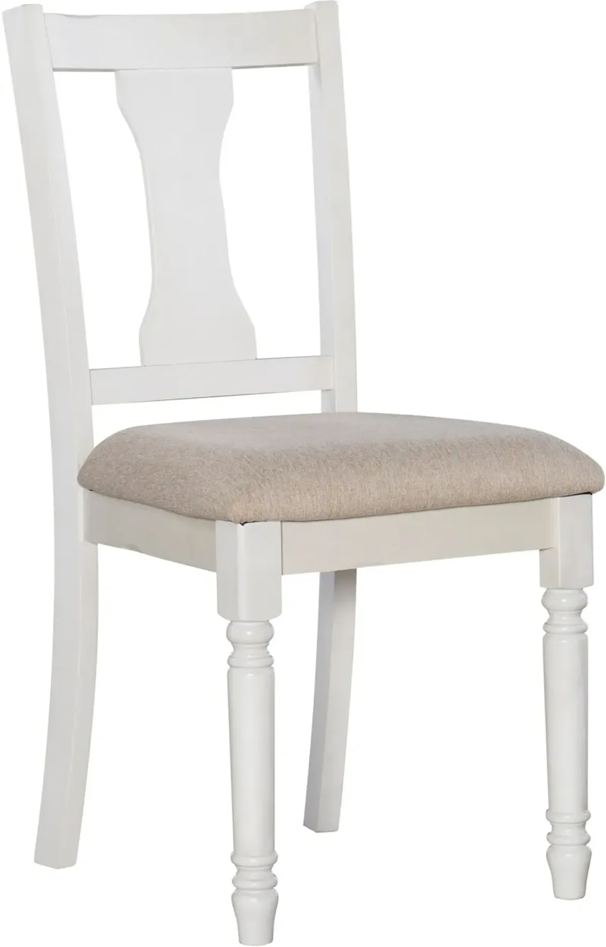 Clayes Set of 2 Dining Chairs - White and Brown