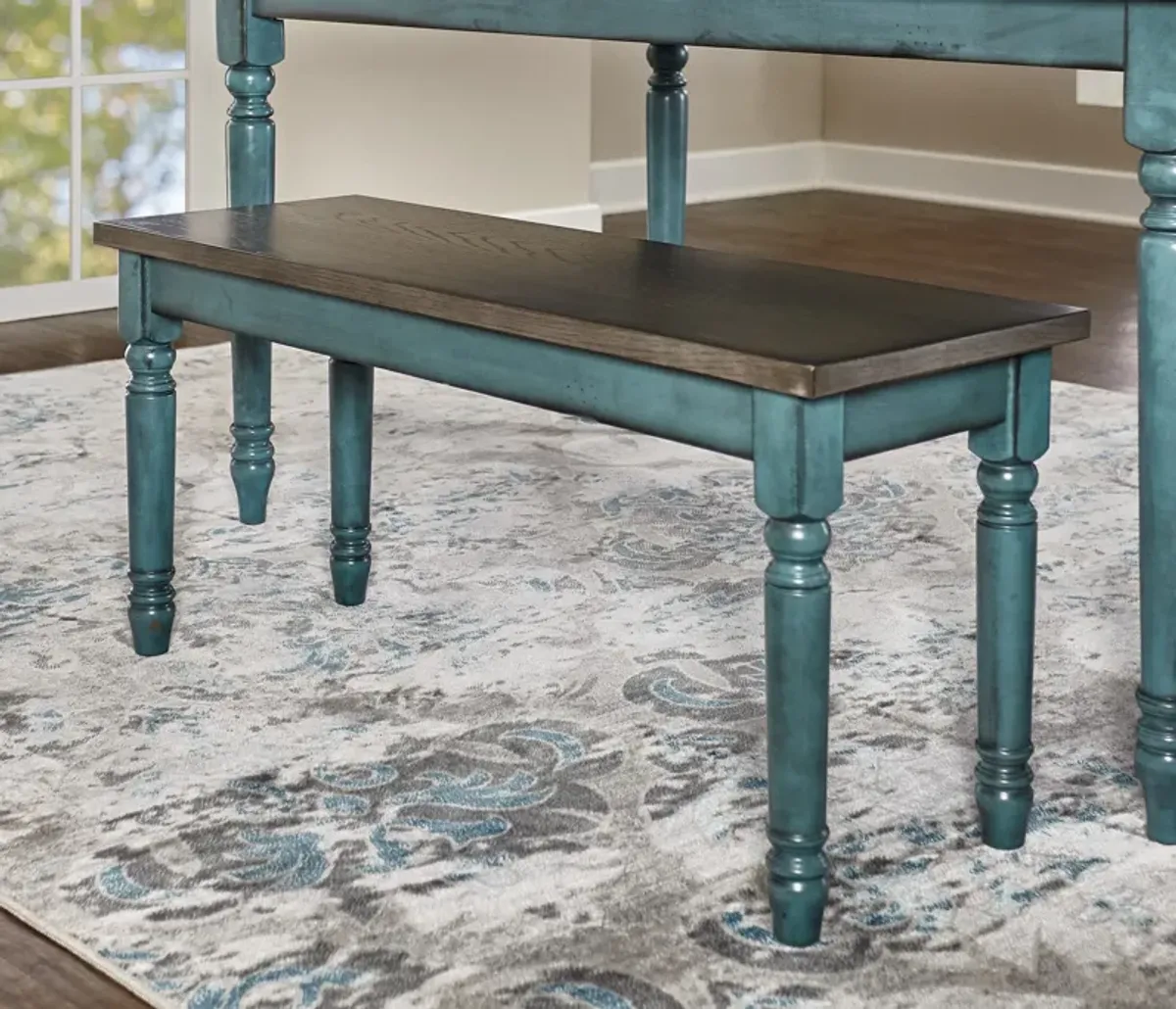 Clayes Dining Bench - Teal